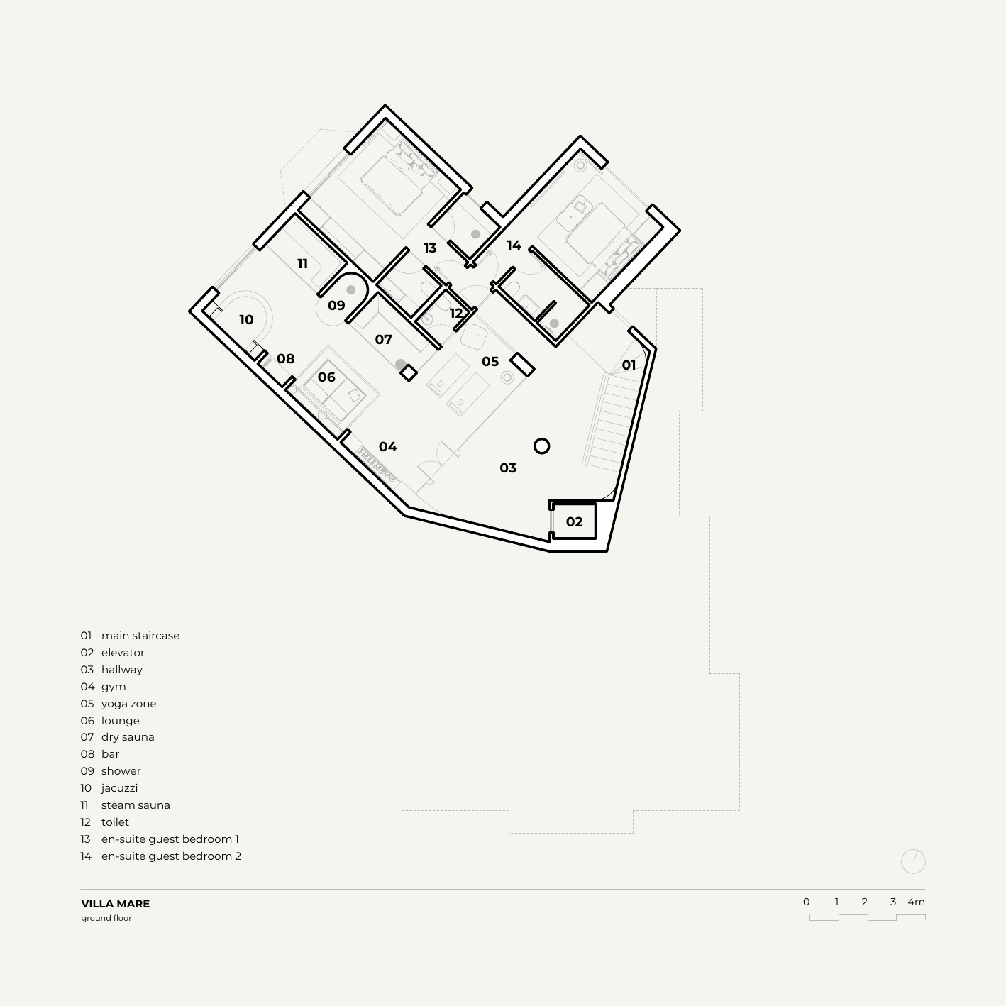 La Colline Ground floor floorplan