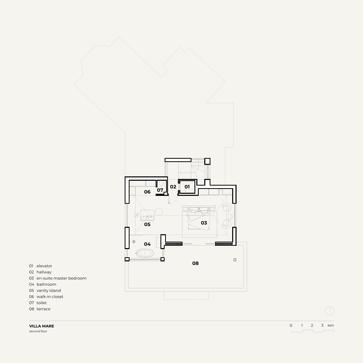 La Colline Second floor floorplan
