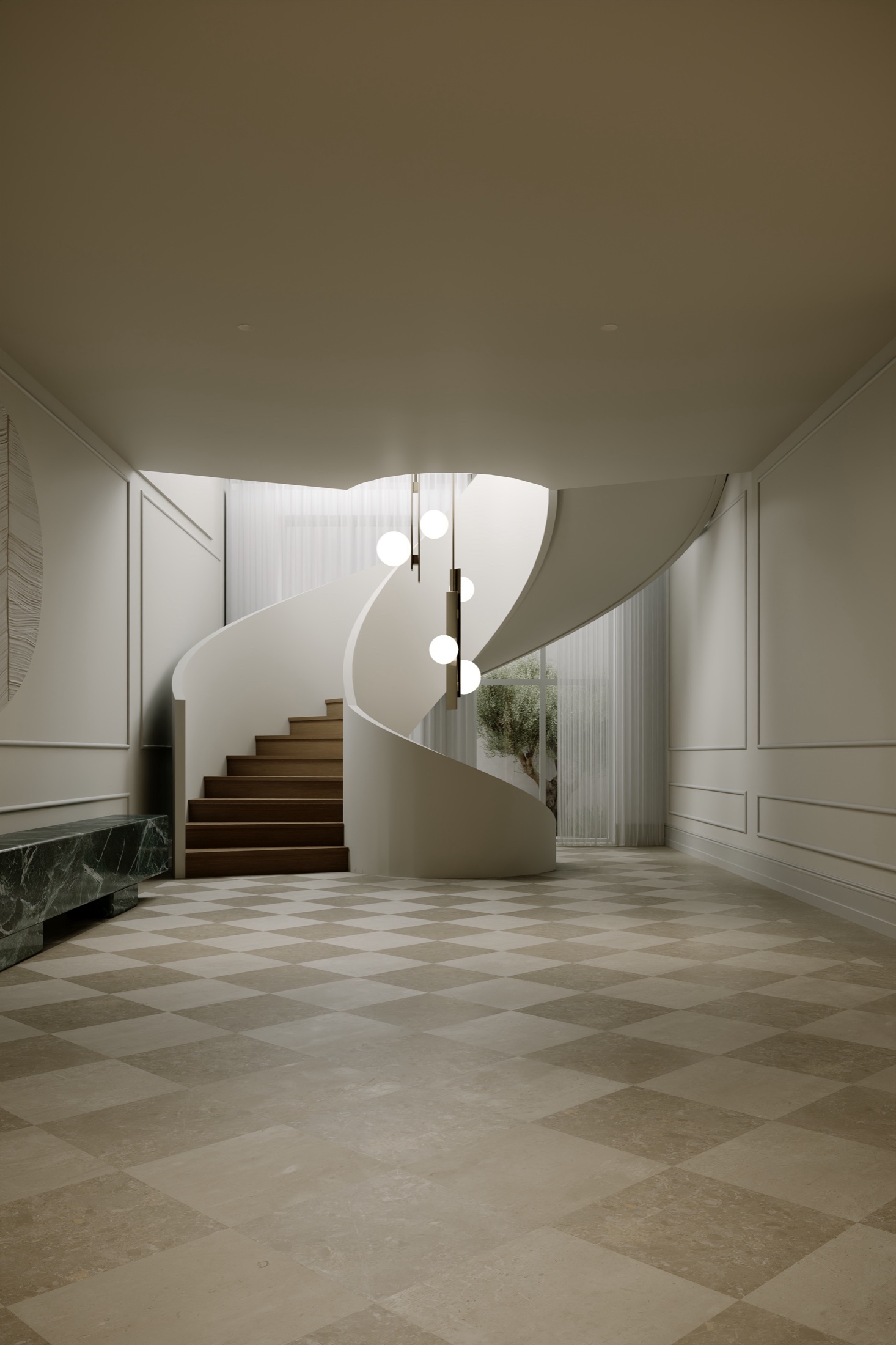 Villa Eleonore sculptural staircase