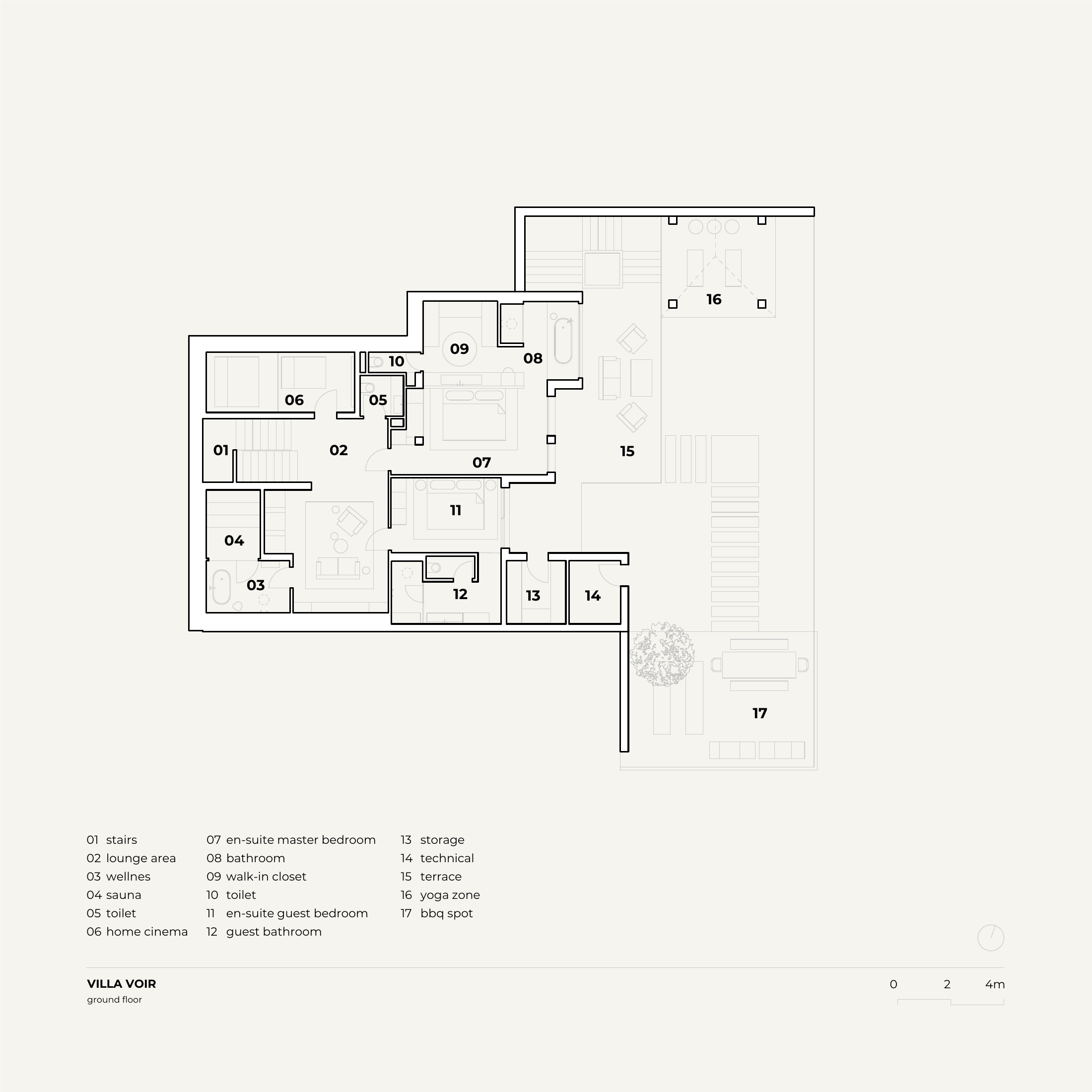 Villa Voir Basement floorplan
