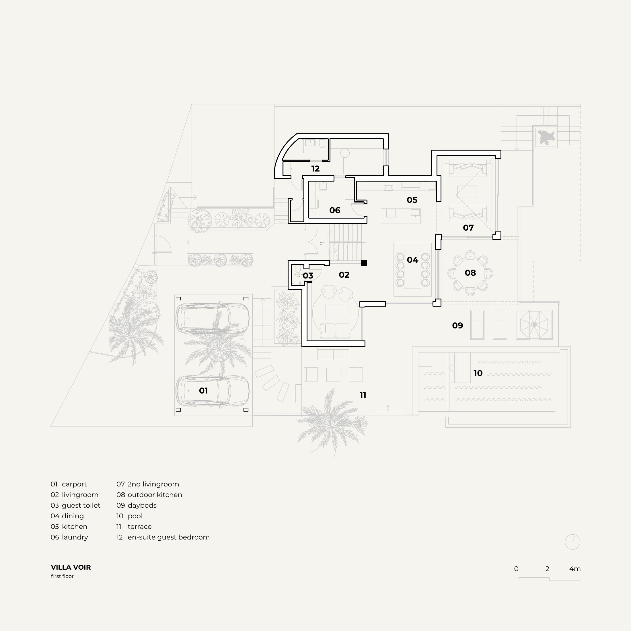 Villa Voir Ground floor floorplan