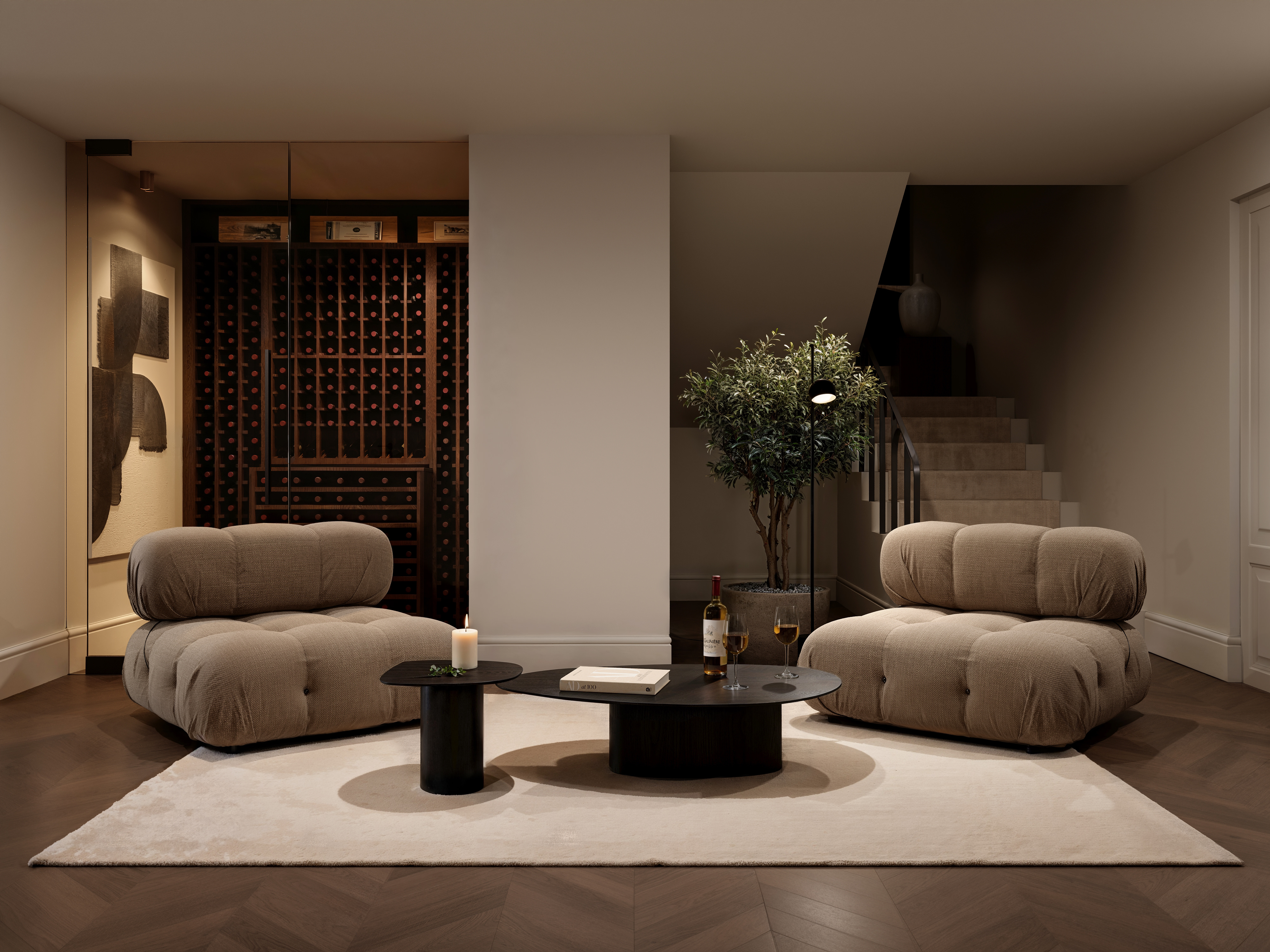 Villa Voir wine cellar lounge